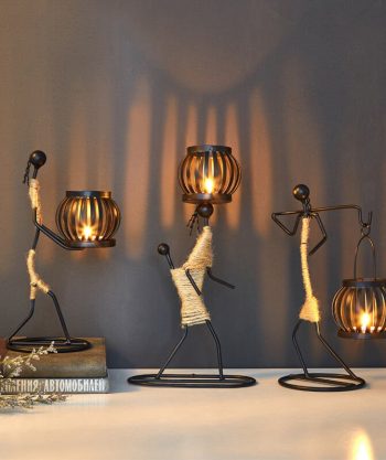Rustic Iron Candle Holder