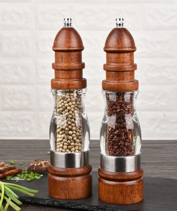 Wooden Salt and Pepper Grinder Set