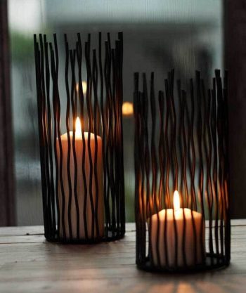 Iron Stand Black Candle Holder