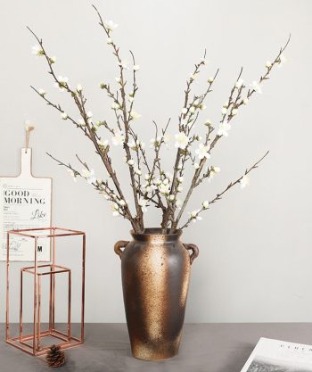 Winter Plum Branch with Flowers