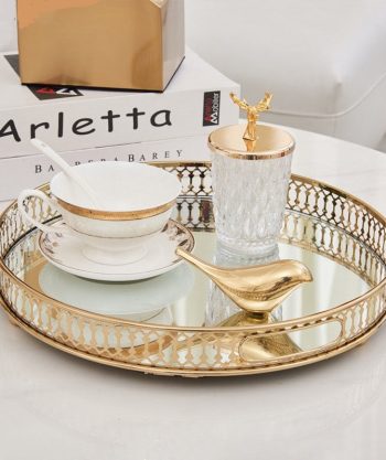 Vintage Gold Serving Tray