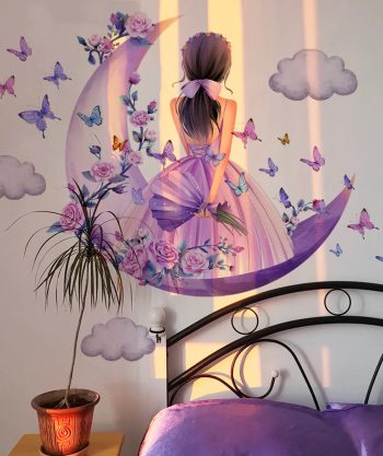 Princess on the Moon Wall Sticker