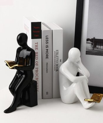 2Pcs/Set Creative Reader Bookends