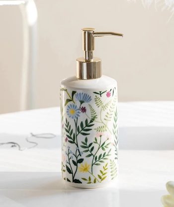 Flower Design Soap/Lotion/Shampoo Dispenser