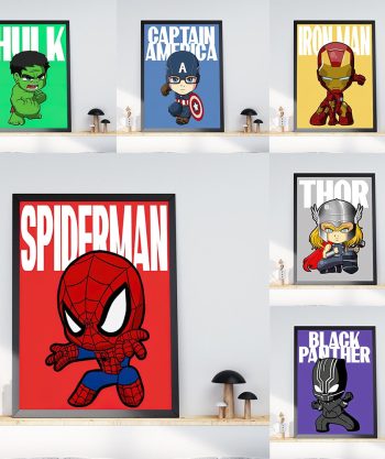 Marvel Superhero Wall Art Poster