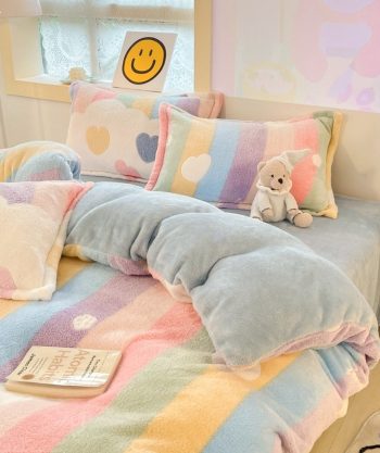 Flannel Duvet Cover, Bed Sheet and Pillowcases