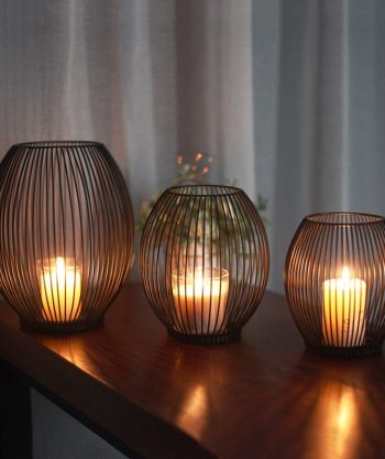 Iron Frame Candle Holder