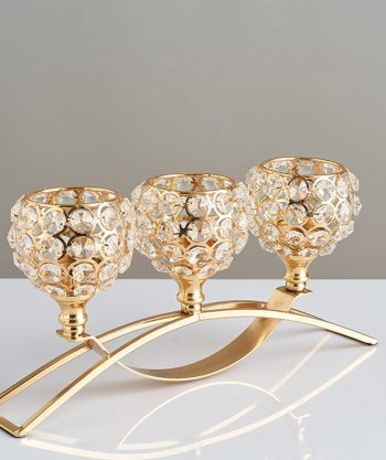 Elegant Crystal Candle Holder