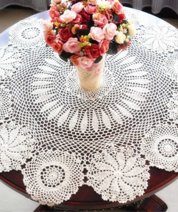 Round Crochet Table Cloth