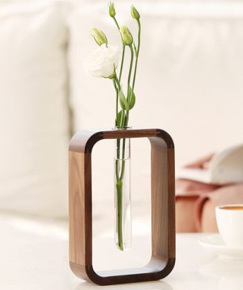 Black Walnut Wood Test Tube Vase