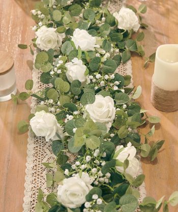 Silk Roses Table Decor
