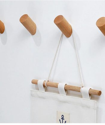 Stylish Natural Wood Wall Mounted Hooks