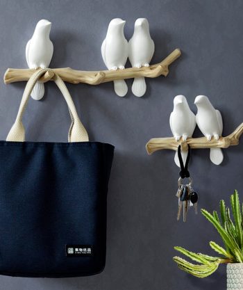 Hand Painted Bird Hanger Hooks