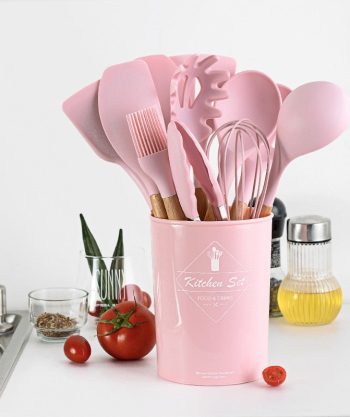 Pink Cooking Utensils Set