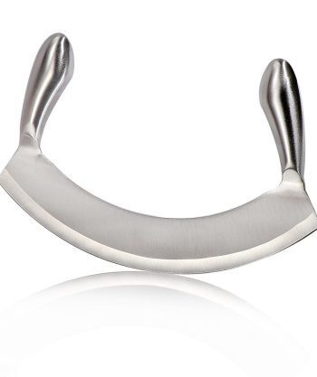 8.5 Inch Stainless Steel Mezzaluna Knife/Vegetable Chopper