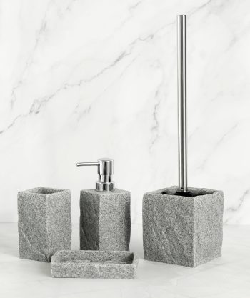 Stone Look Bathroom Accessory Set