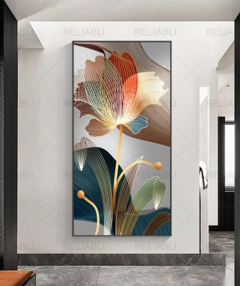 Abstract Canvas Flower Art