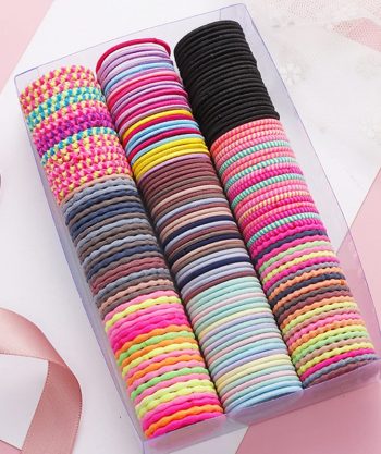 Kids Candy Coloured Soft Elastic Hair Ties