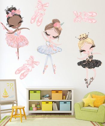 Cute Dancing Ballerina Wall Stickers
