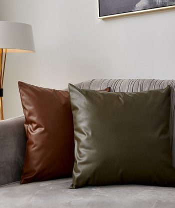 Decorative Leather Look Cushion Covers